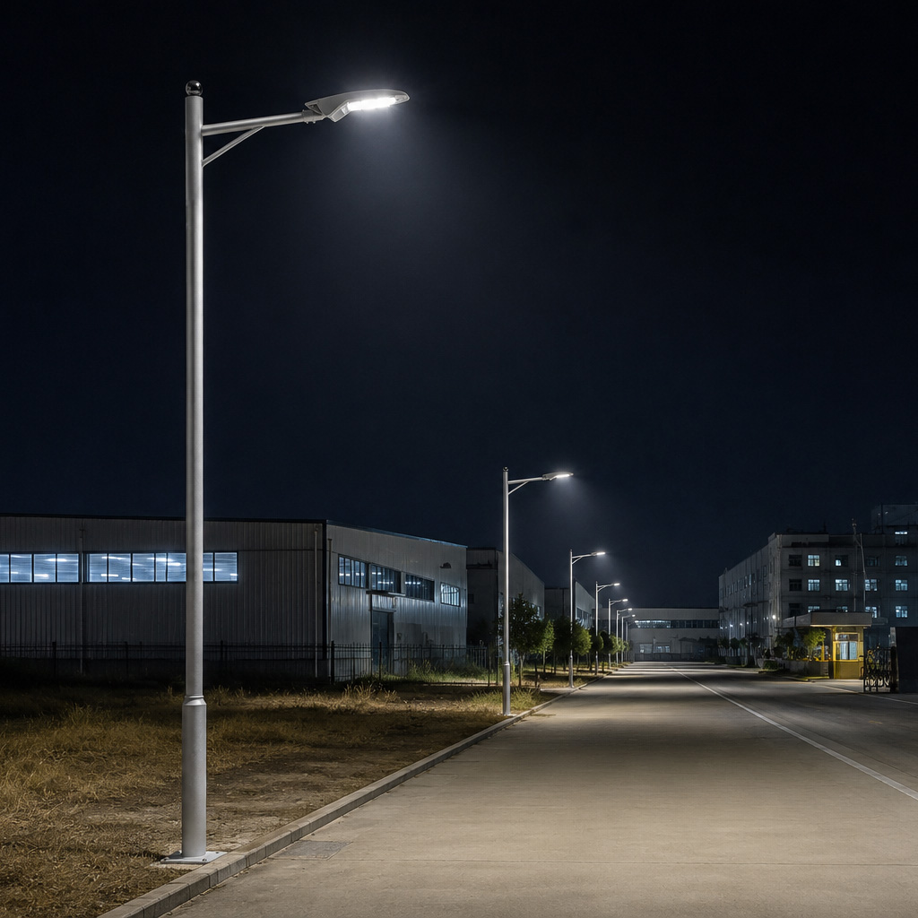 도로 LED 가로등 헤드 75W 가로등주 3m 전기 보안등 외등 아파트 공원 강관주 폴대 이미지 7