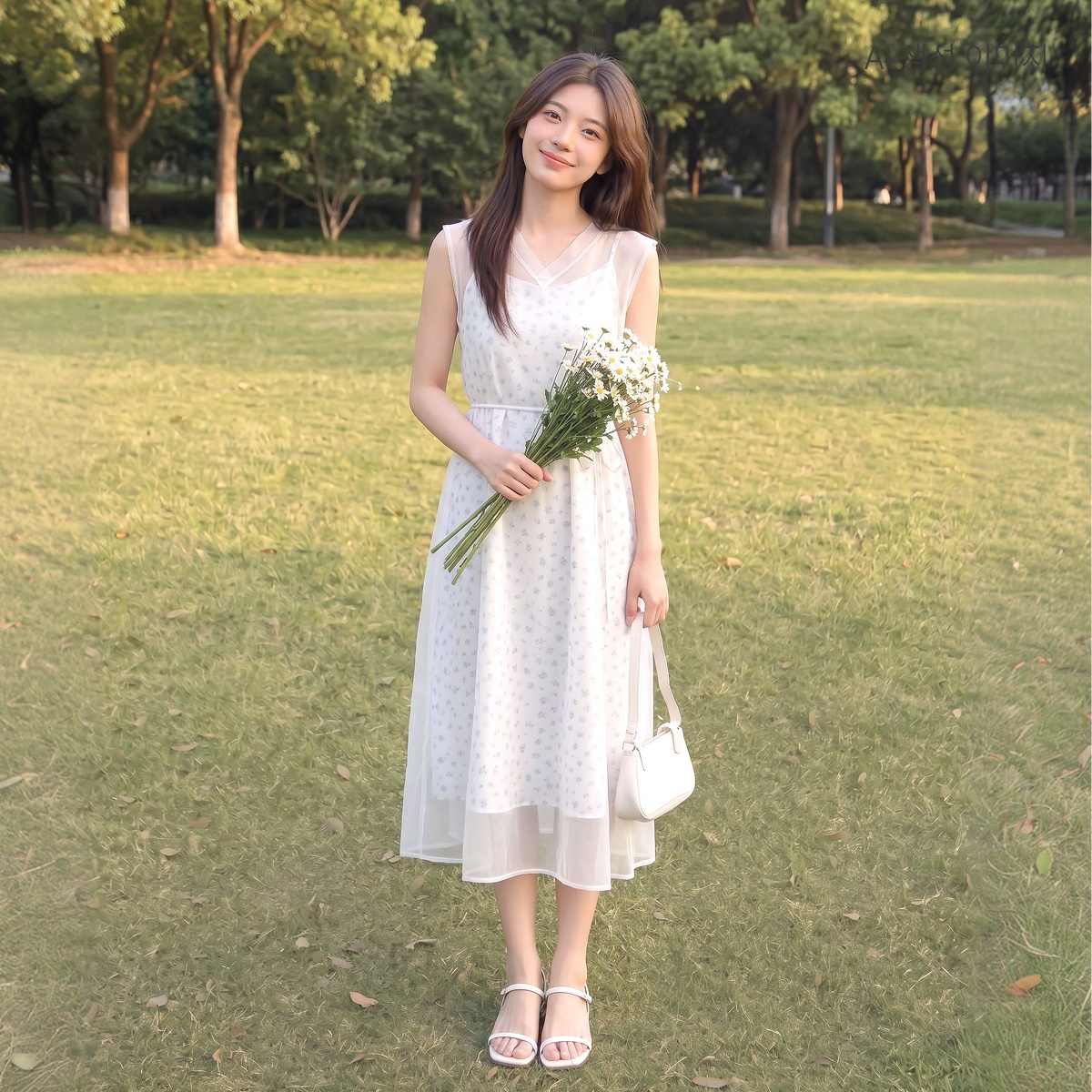 로엠 시스루 레이어드 롱원피스 RMOWG25R13 - 상품 이미지