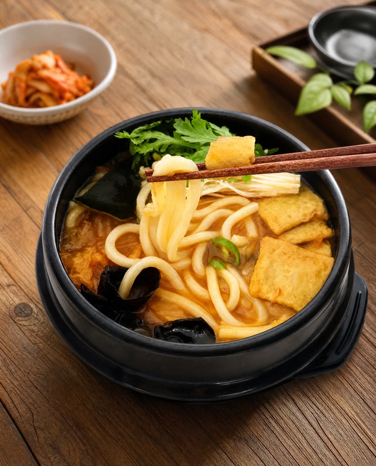 라투이 김치우동 495g 캠핑 낚시 차박 야식 밀키트 - 상품 이미지
