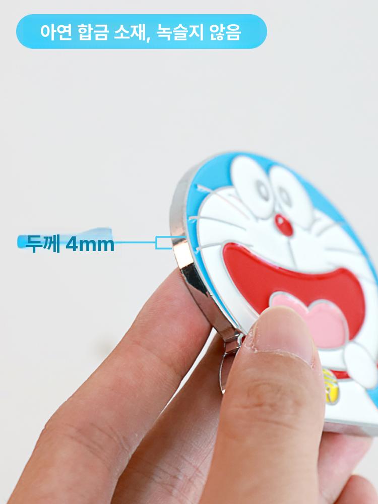 도라에몽 자동차 금속 스티커 오토바이 스쿠터 데코 장식 인테리어 메탈 엠블럼 차량용 부착형 도라에몽 레터 스타일 금속 스티커 1개 - 상세 이미지 2