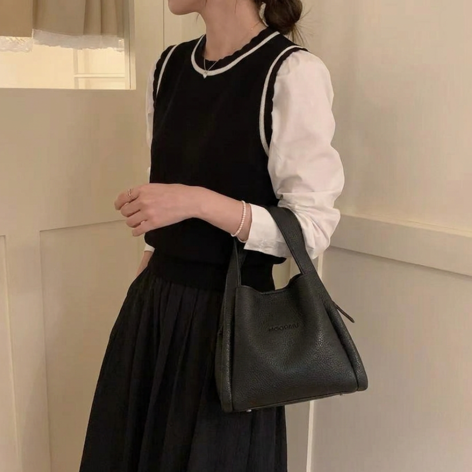 제이바바 버킷 숄더백 가죽 토트백 미니 데일리 여성가방 이미지 6