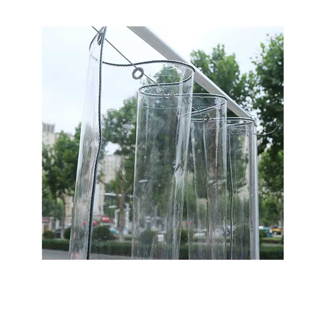 PVC 방풍 도어커튼 투명 단열 입구 한기 우풍 차단 0.3mm 두께 1x1m - 상품 이미지