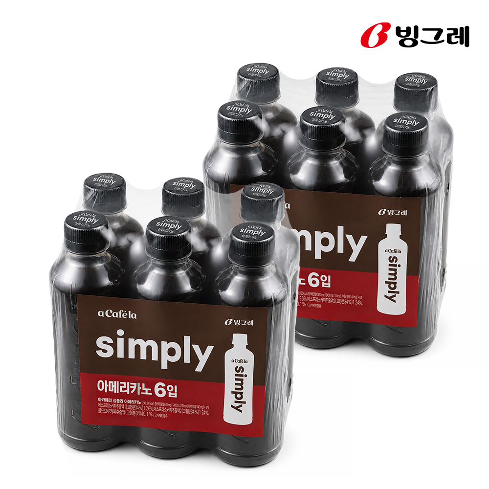 빙그레 아카페라 심플리 아메리카노, 400ml, 12개 - 상세 이미지 3