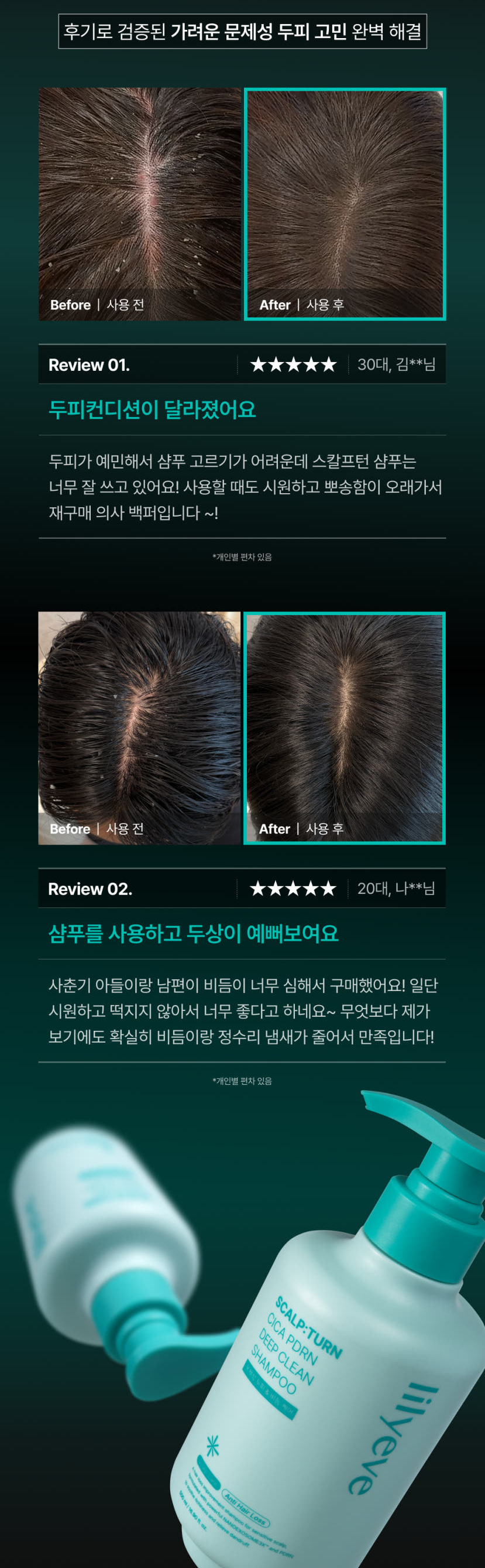 LILYEVE Scalpturn Cica PDRN Deep Clean Cooling Shampoo - description 10