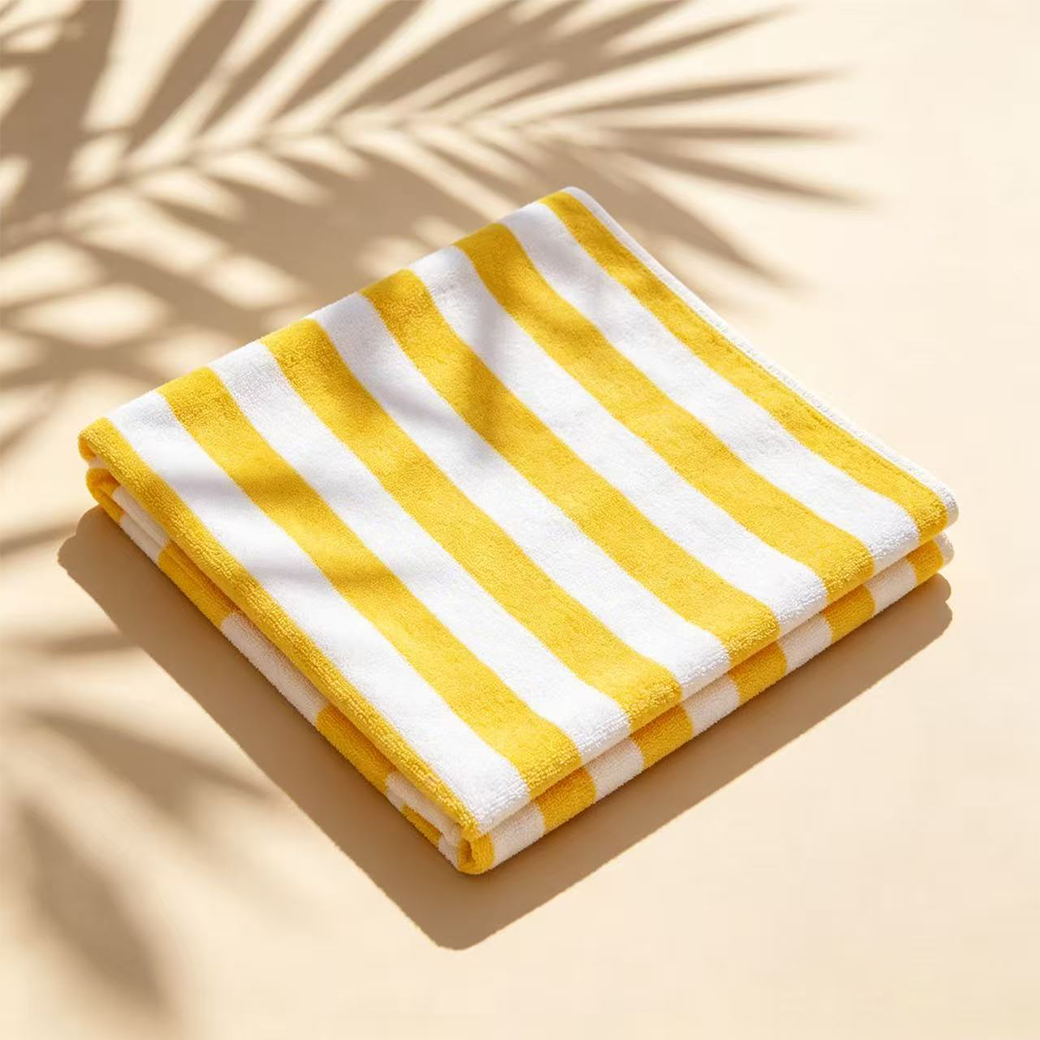 비치타올 대형 극세사 수영 타월 수건 180x90cm, 옐로우 - 상세 이미지 4