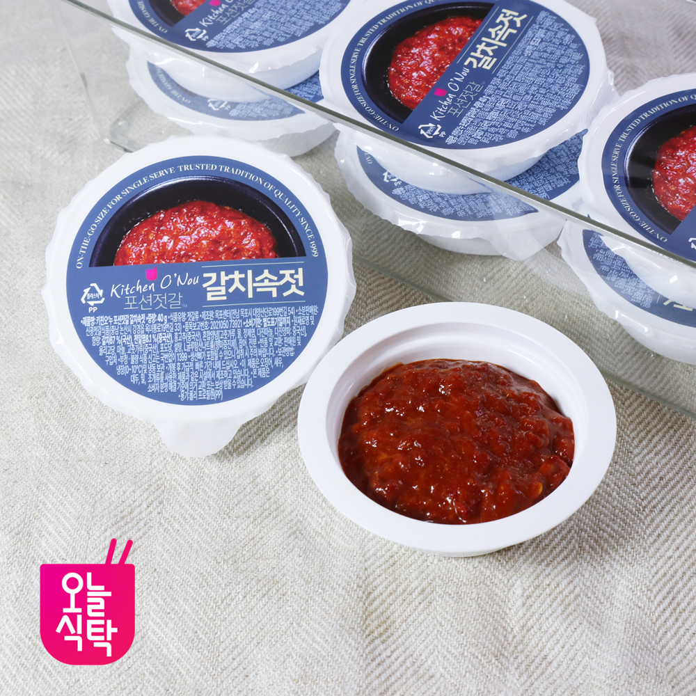 강경 오늘식탁 갈치속젓 소포장 포션 젓갈 캠핑 여행 도시락 40g, 5개 - 상품 이미지