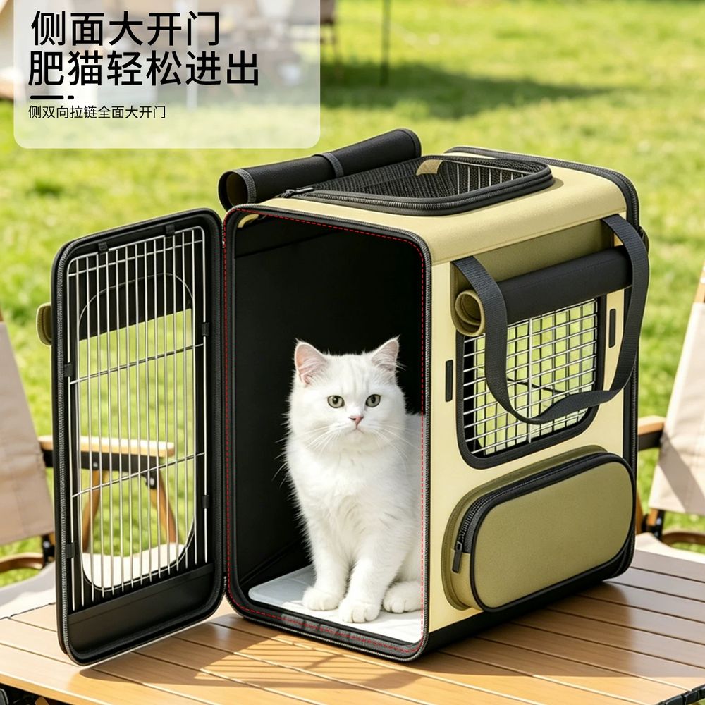 강아지 라이딩 가방 3면 통풍 고양이 가방 여름 강아지 이동가방 백팩 - 상세 이미지 5