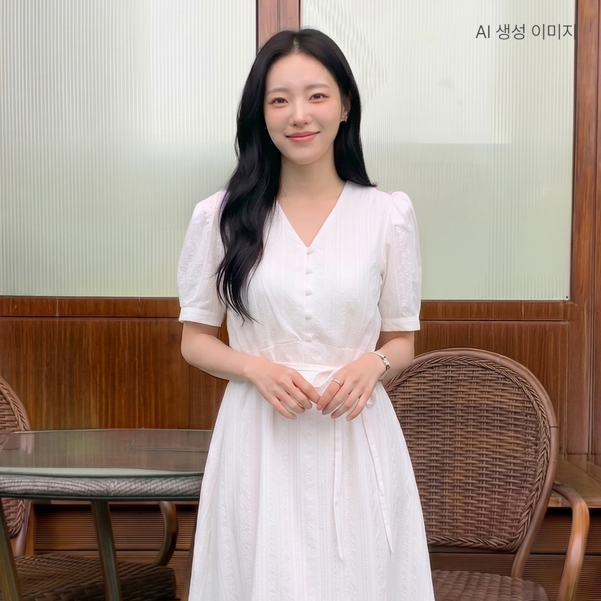 로엠 코튼 아일렛 롱 원피스 RMOWG25R14 - 상세 이미지 2