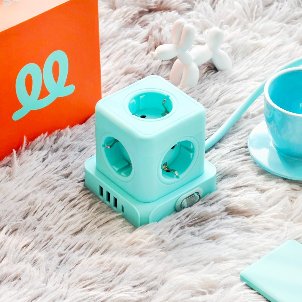 데코아르 비비드 5구 1.8M 4000W USB 멀티 콘센트 큐브 고용량 멀티탭 이미지 6