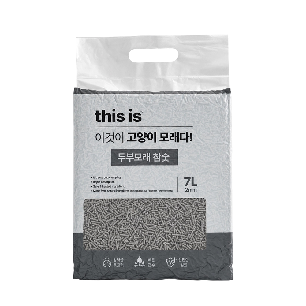 디스이즈 두부모래 참숯, 7L, 1개 - 상품 이미지