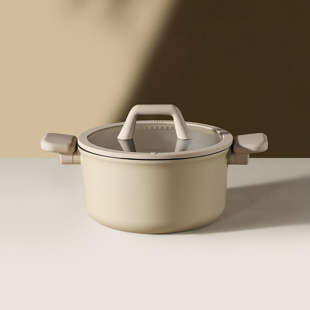 까로떼 코지프로 통5중 티타늄코팅 인덕션 냄비 전골 찌개 22cm, 양수냄비 - 상품 이미지