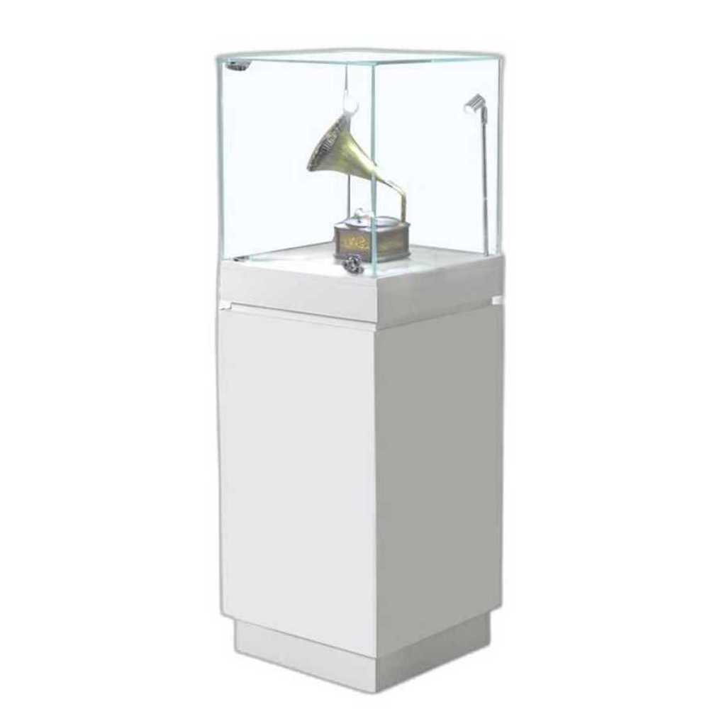 문화재 골동품 진열장 박물관 쇼케이스 유리 전시대 40x120 화이트 - 상품 이미지