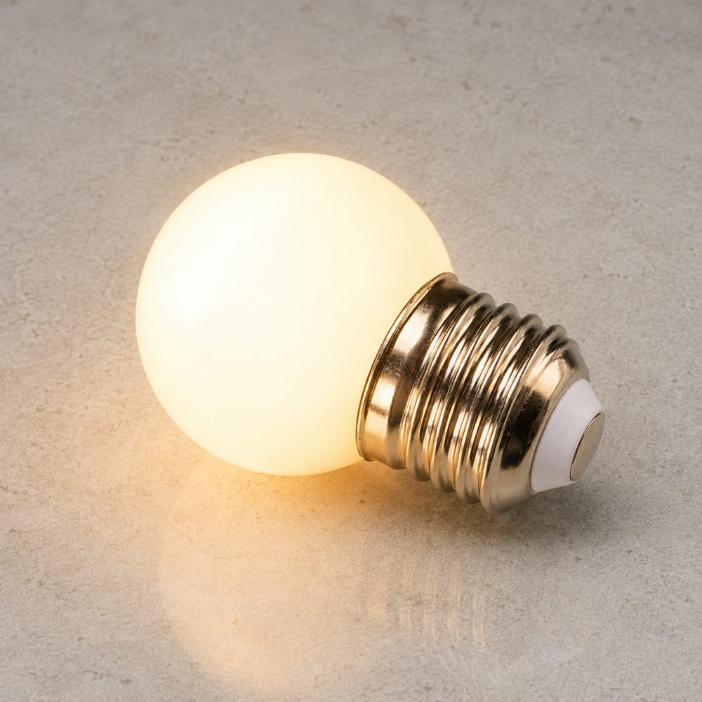 LED 칼라 인지구 G45 1.5W 유백 전구색 매장 카페 클래식 램프 일광전구 - 상품 이미지