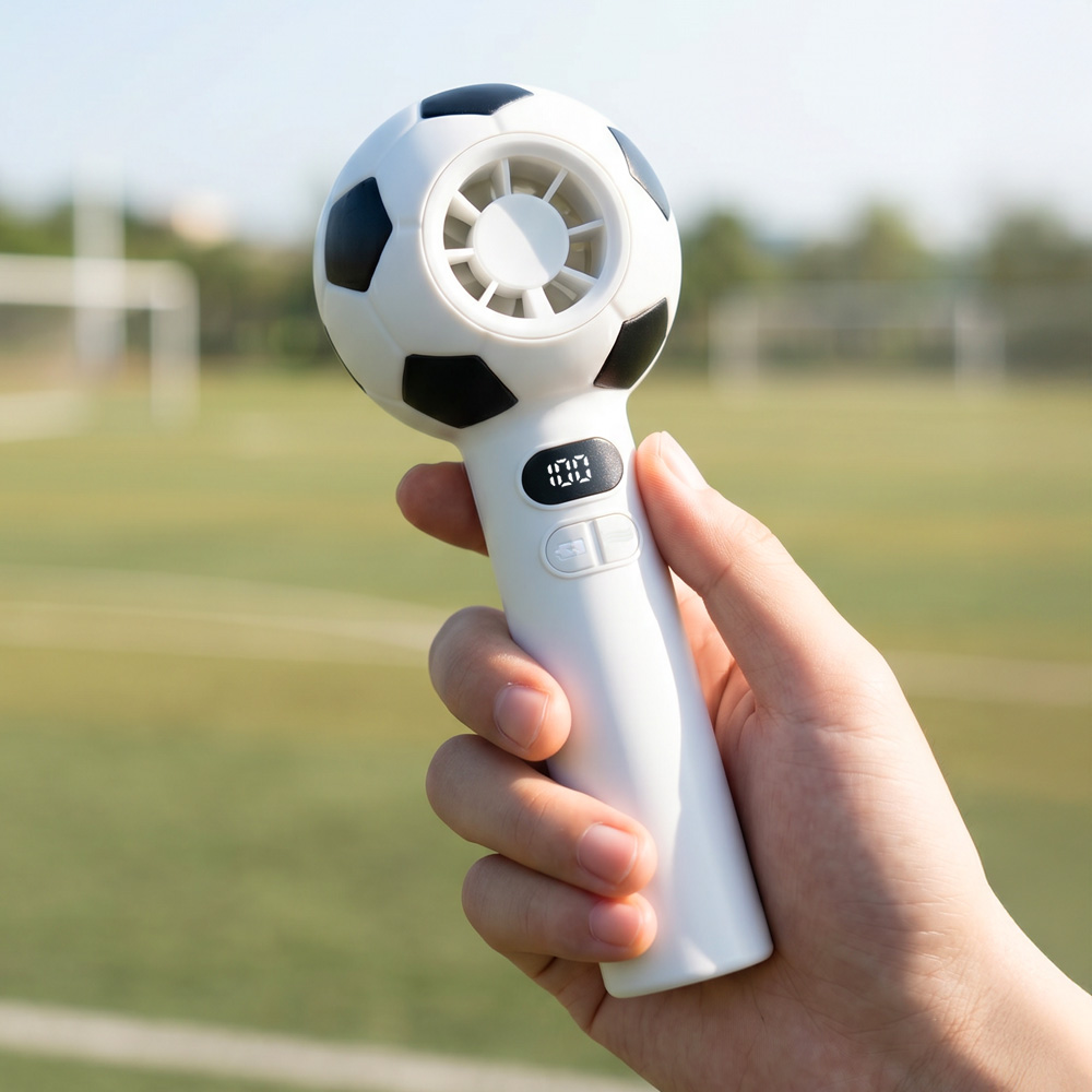 아이워너 축구공 휴대용 선풍기 축구 응원봉 월드컵 도구 손풍기 핸디 미니 - 상품 이미지
