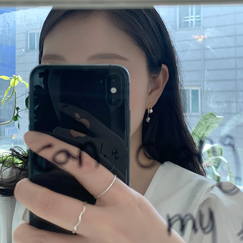 실버925 꼬임 담수 남양 진주 귀걸이 이미지 8