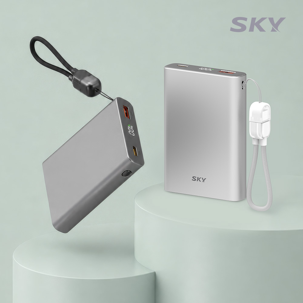 스카이 필 솔리드 반고체 세이프 10000mAh 22.5W 보조배터리 그레이 이미지 6