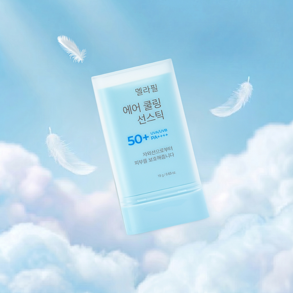 멜라필 에어 쿨링 선스틱 SPF50+ 진정 수분쿨링 18g, 1개 - 상품 이미지