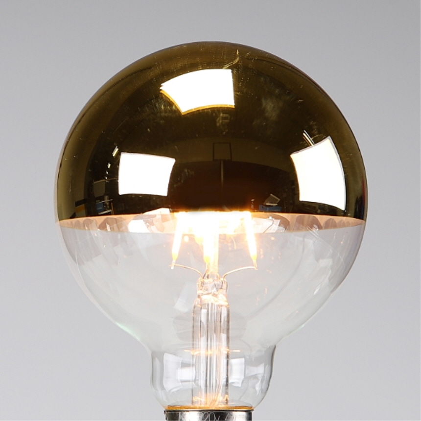 LED 에디슨 미러볼 전구 골드 G95 4W 전구색 매장 카페 클래식 램프 일광전구 - 상세 이미지 3