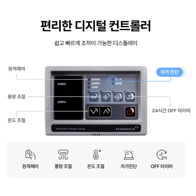 에어렉스 3구 코끼리에어컨 22평형 산업용 야외행사장 이동식에어컨 - 상세 이미지 4