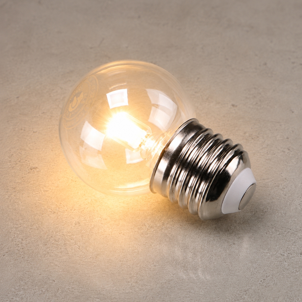 LED 칼라 인지구 G45 1.5W 투명 전구색 매장 카페 클래식 램프 일광전구 - 상품 이미지