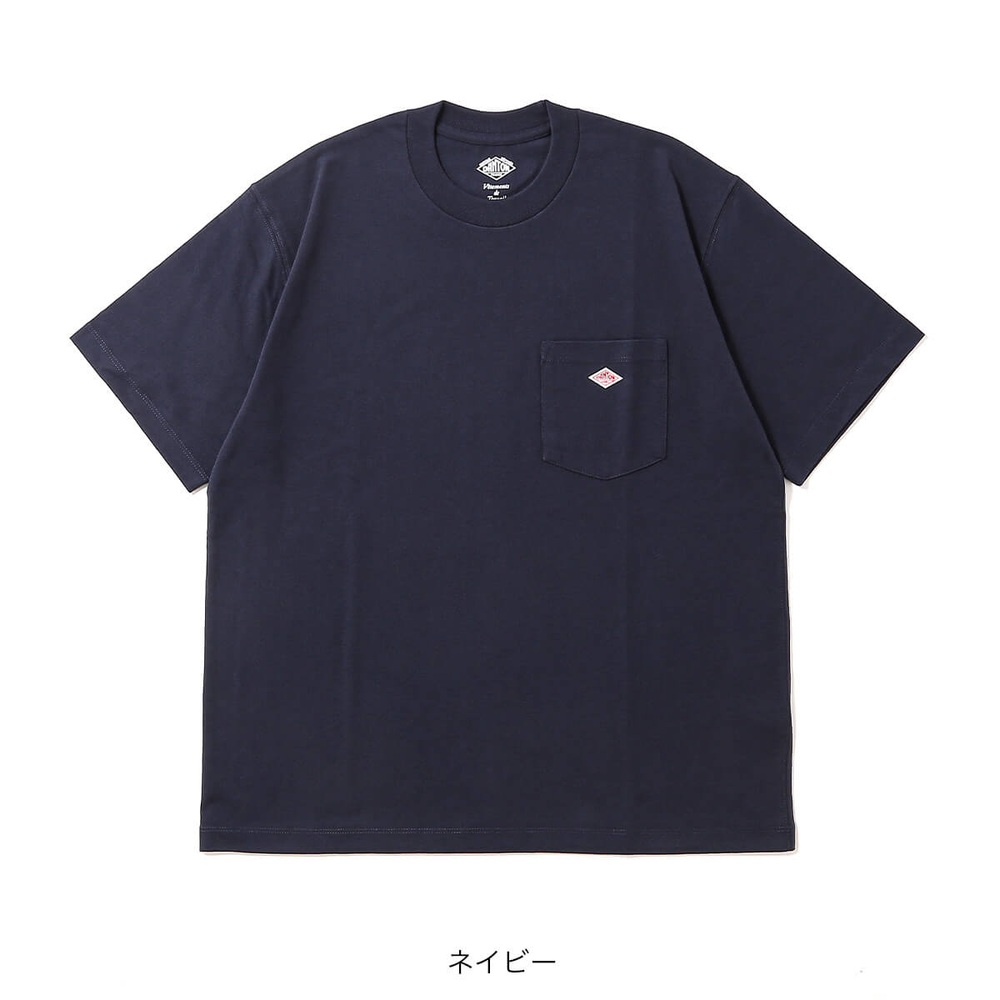 단톤 포켓 반팔티 무지티 포켓티 면티 화이트 남성 DT-C0198-TCB 이미지 8