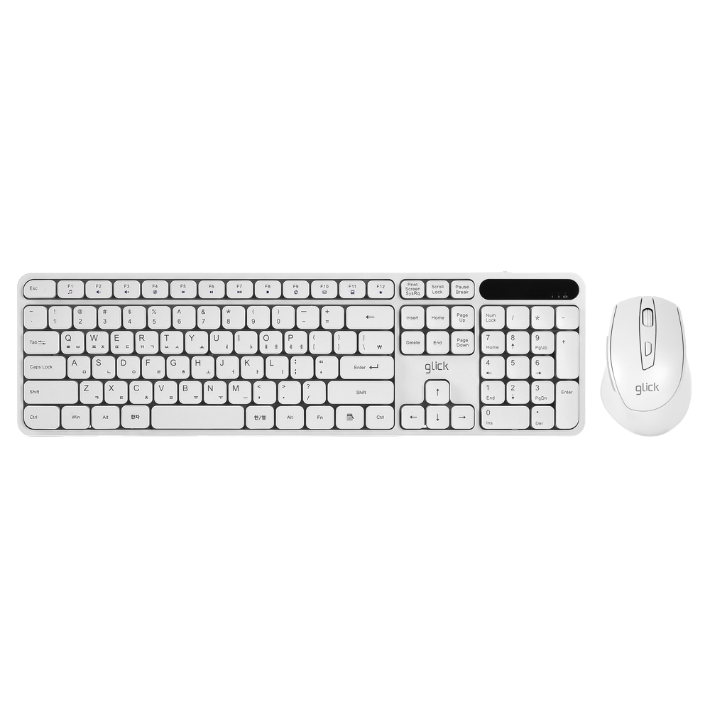 오피스프로 WMK70 사일런스L 무소음 인체공학 무선 키보드 마우스 세트 화이트, 멤브레인 - 상품 이미지