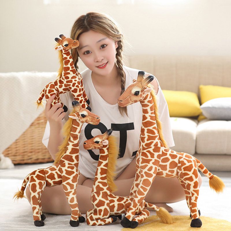 기린 인형 동물 봉제 애착 리얼 장식 소품 촬영 선물 - 상품 이미지