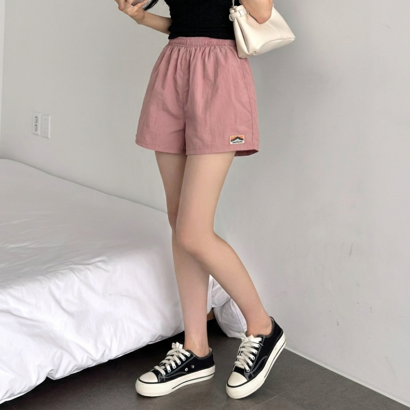 바스락 나일론 밴딩 숏팬츠 여름 와이드 4부 반바지 이미지 6