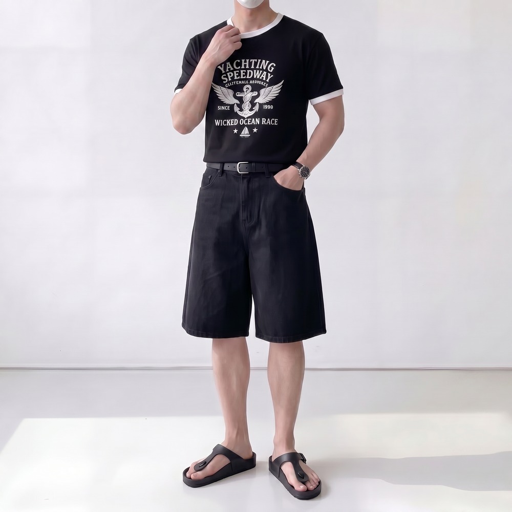 치노반바지 버뮤다팬츠 6부반바지 - 상세 이미지 4