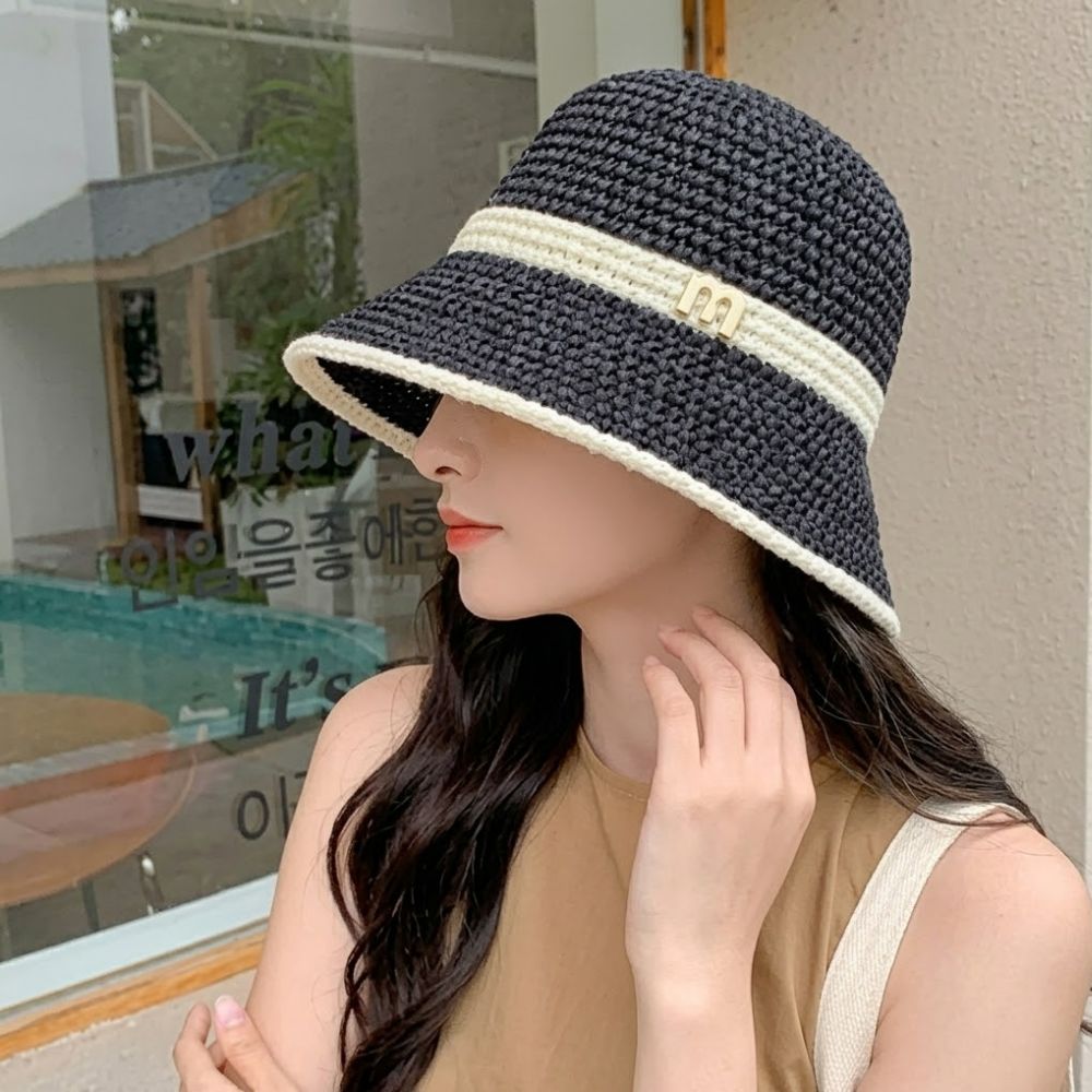 여성창모자 라탄썬캡 햇빛가리는모자 창넓은 접이식썬캡 이미지 6