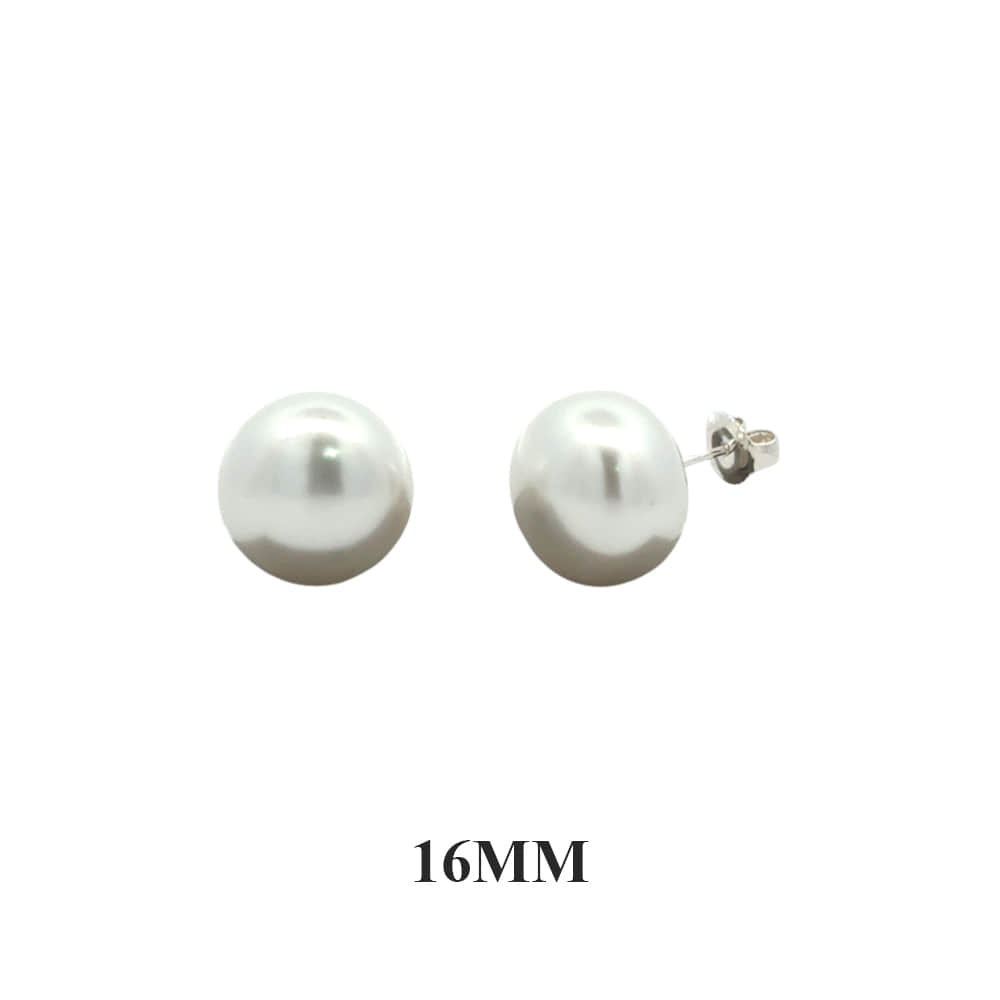 실버925 왕진주 볼드 귀걸이 12-16mm 이미지 6