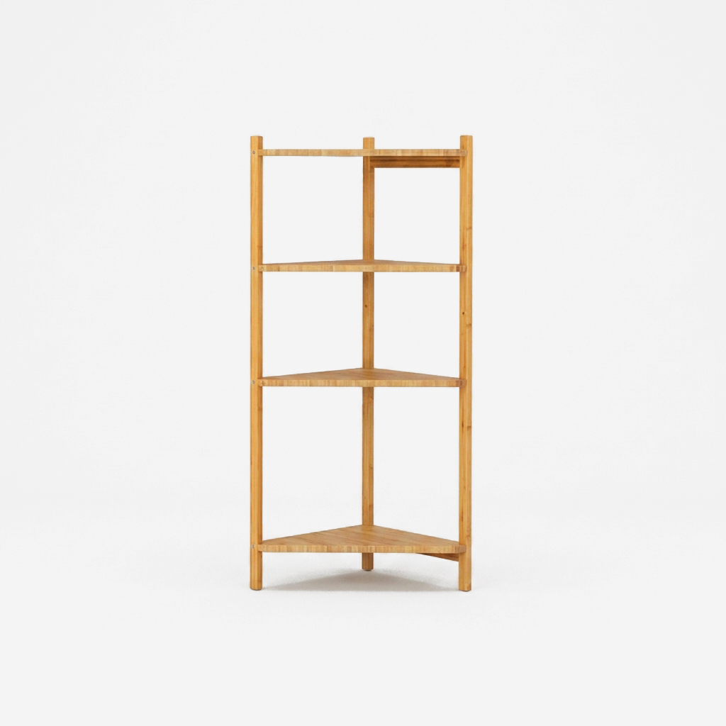 JAWAL 원목코너선반 WFR133B 대나무 340mmx340mmx990mm, 4단, 9975.1645 - 상품 이미지