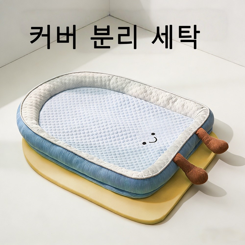애견쿨링방석 반려견 여름침대 냉감방석 여름 빨아쓰는 쿠션 - 상세 이미지 5
