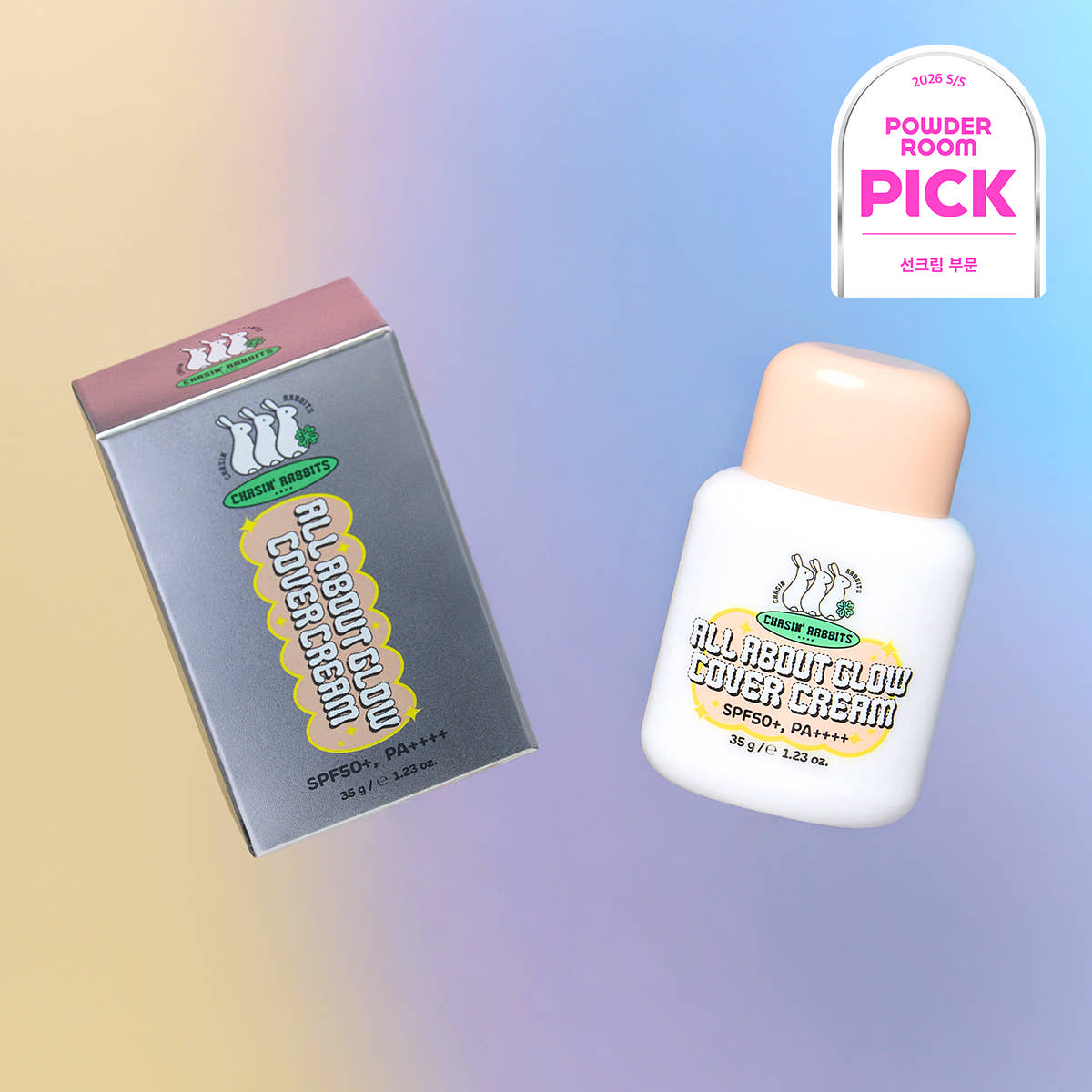 체이싱래빗 체이싱래빗 올어바웃 글로우 커버크림 35g SPF50+ PA++++ 파데프리 베이지 - 최저가 15,000원