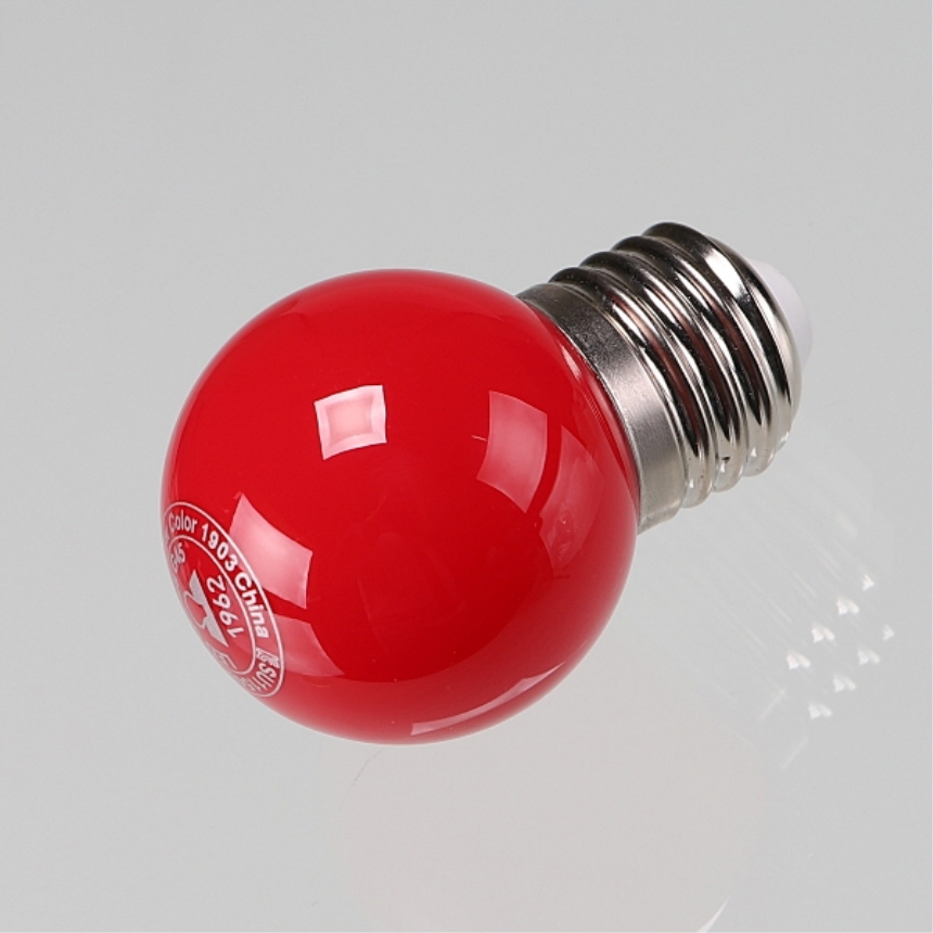 LED 칼라 인지구 G45 1.5W 레드 매장 카페 클래식 램프 일광전구 - 상세 이미지 4