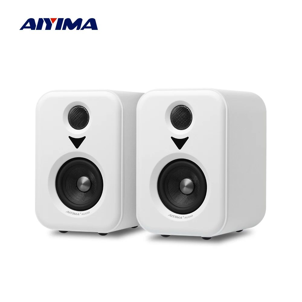 AIYIMA S400 업그레이드 액티브 목재 스튜디오 모니터 블루투스 USB OPT 화이트 - 상세 이미지 2