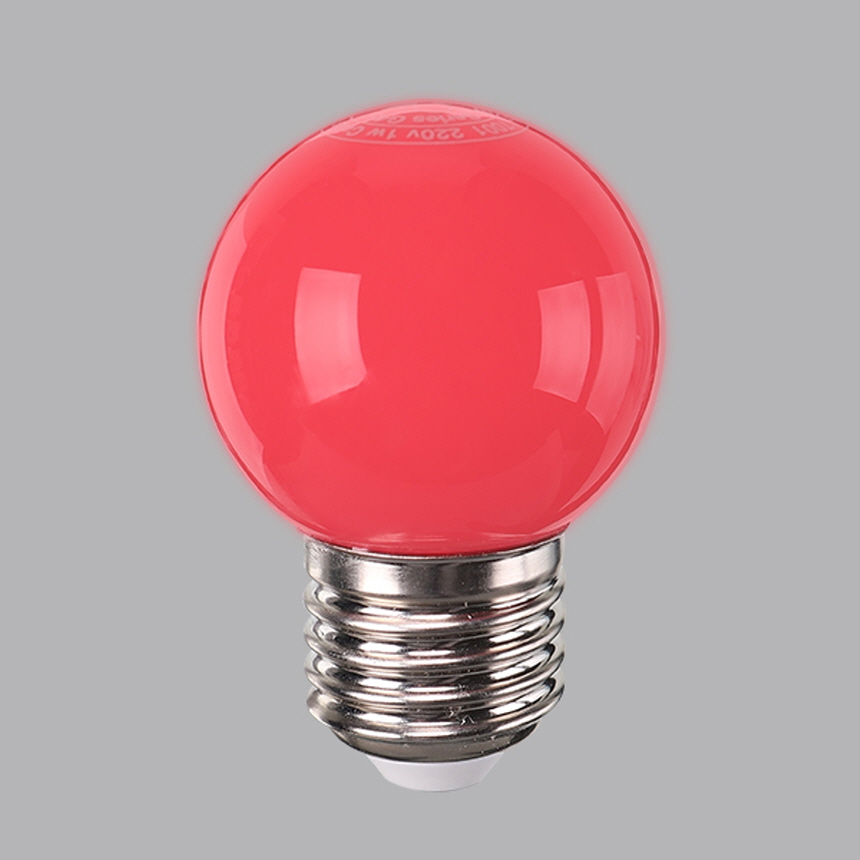 LED 칼라 인지구 G45 1.5W 레드 매장 카페 클래식 램프 일광전구 - 상세 이미지 2