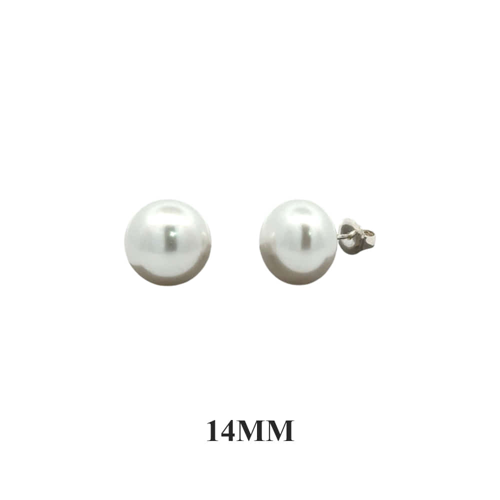 실버925 왕진주 볼드 귀걸이 12-16mm - 상세 이미지 5