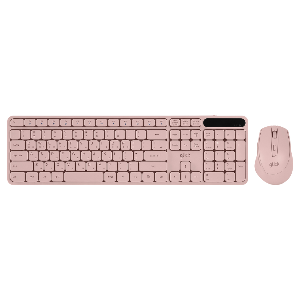 오피스프로 WMK70 사일런스L 무소음 인체공학 무선 키보드 마우스 세트 핑크, 멤브레인 - 상품 이미지