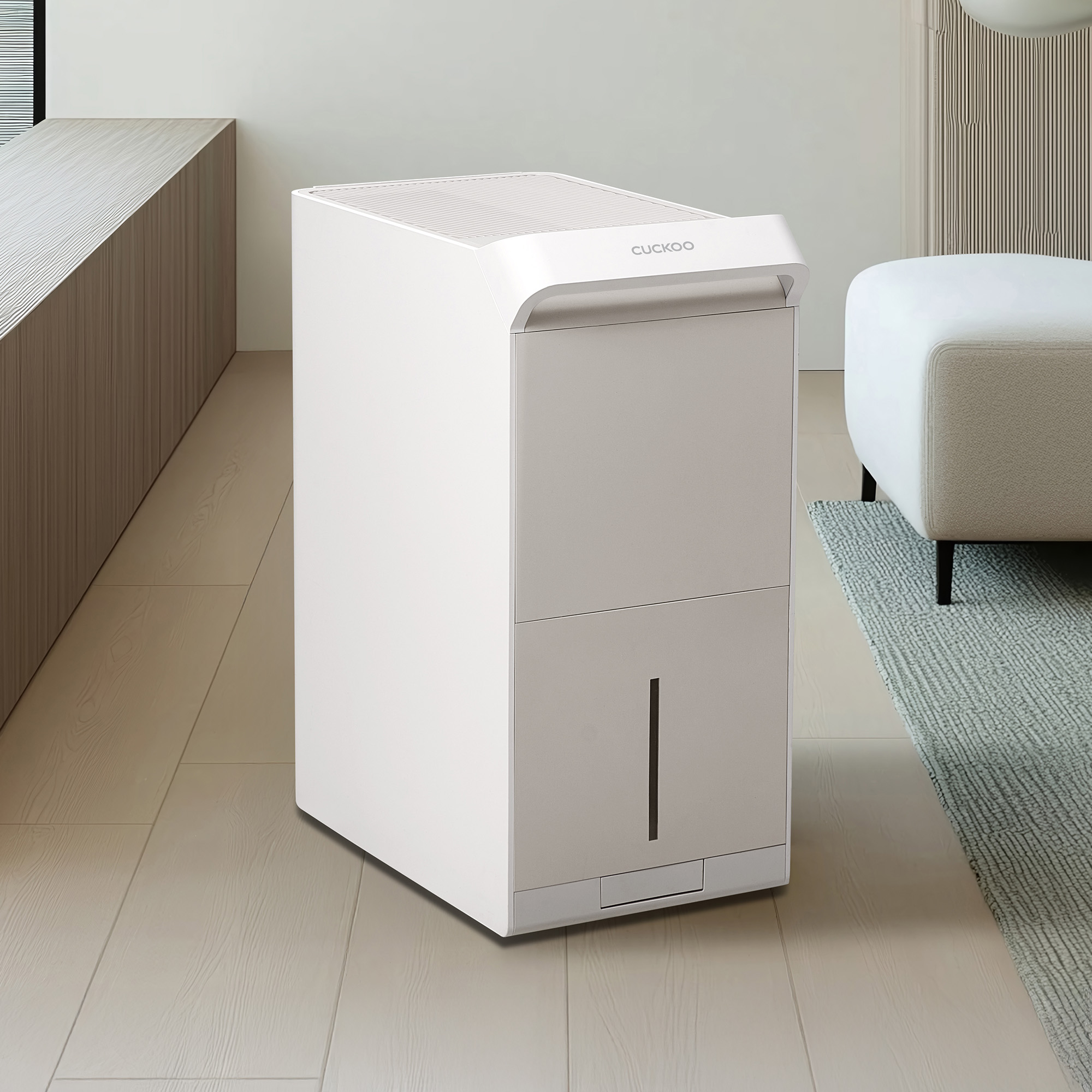 쿠쿠 인스퓨어 슬림 제습기 22L DH-XNL22721NW 노블 화이트, 7.2L 대용량 물통 이미지 2