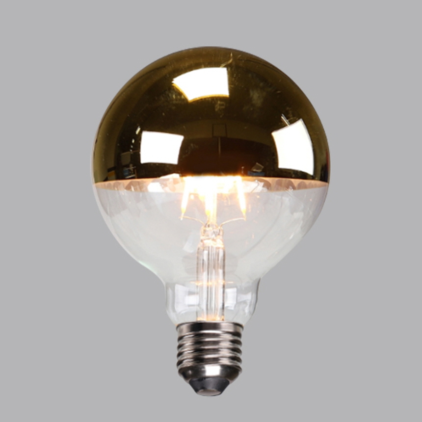 LED 에디슨 미러볼 전구 골드 G95 4W 전구색 매장 카페 클래식 램프 일광전구 - 상세 이미지 2