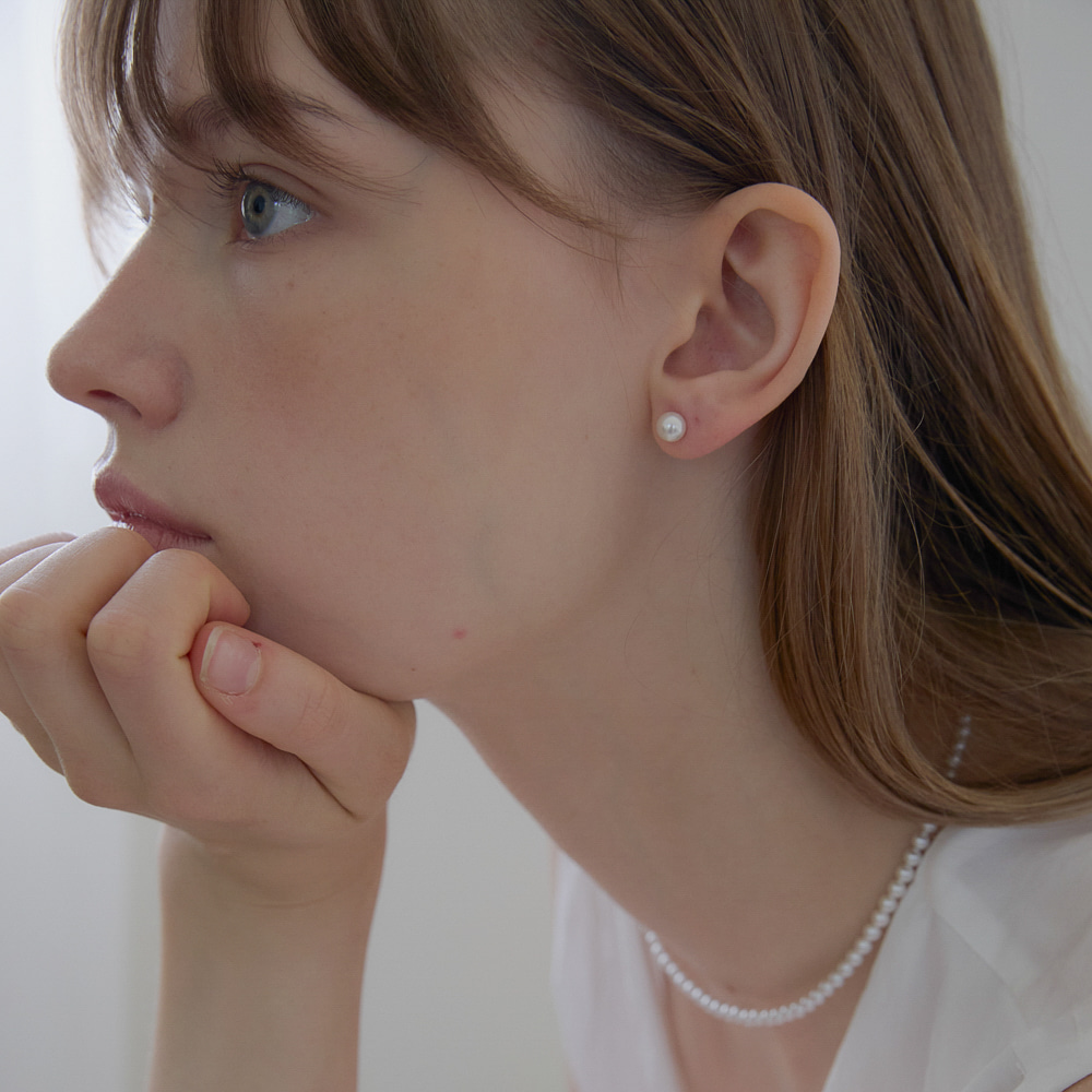 14K 스와로브스키 진주 귀걸이 4mm 5mm 6mm 8mm 10mm 12mm - 상세 이미지 5