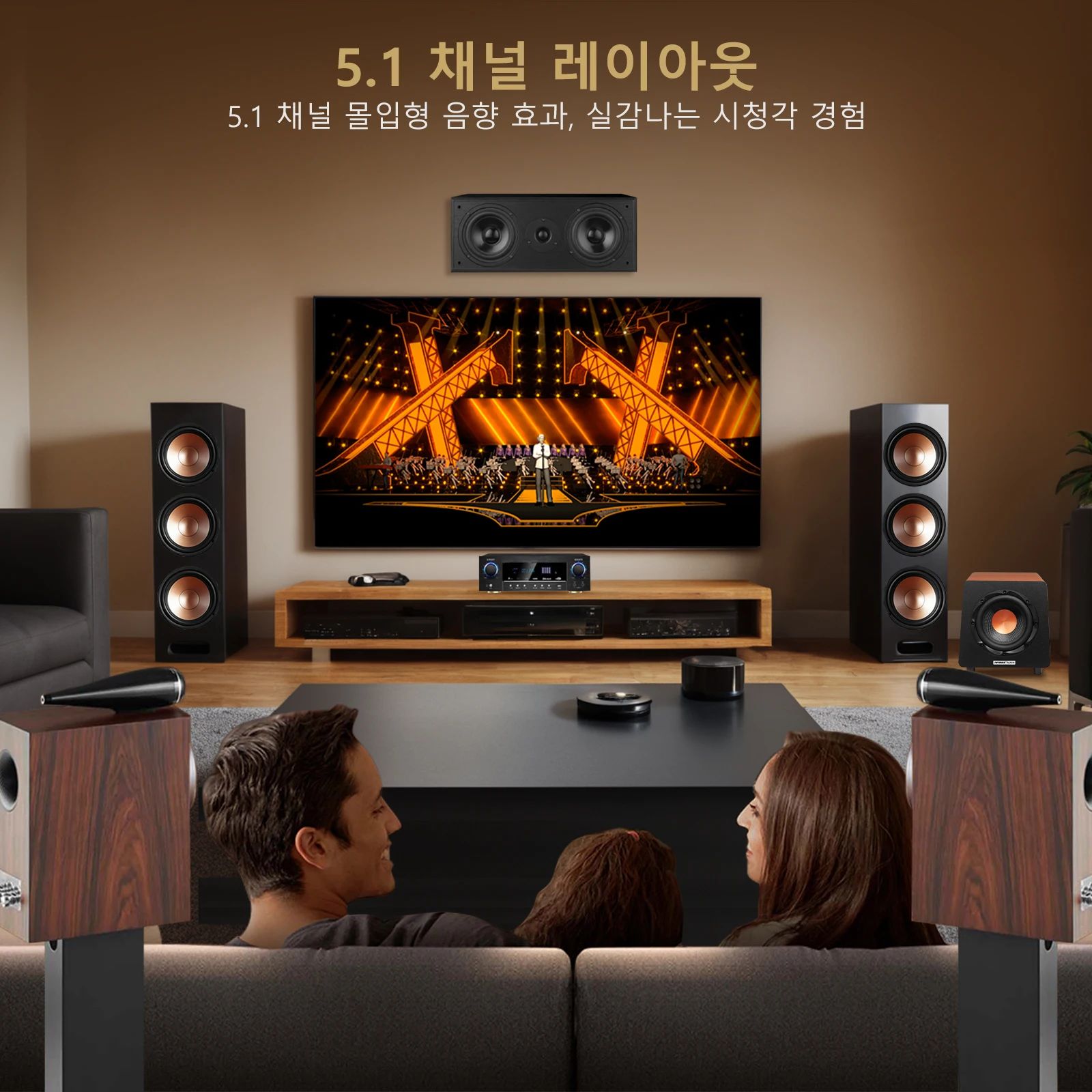 AIYIMA 액티브 딥베이스 우드그레인 우퍼 RCA AUX LFE 서브우퍼 우드그레인 이미지 6