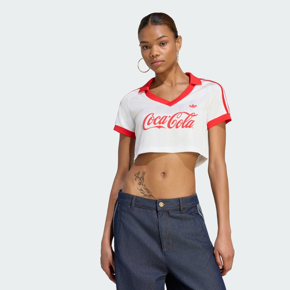 [아디다스 공식] ADIDAS X COCA-COLA 크롭 저지 KY7571 - 상품 이미지