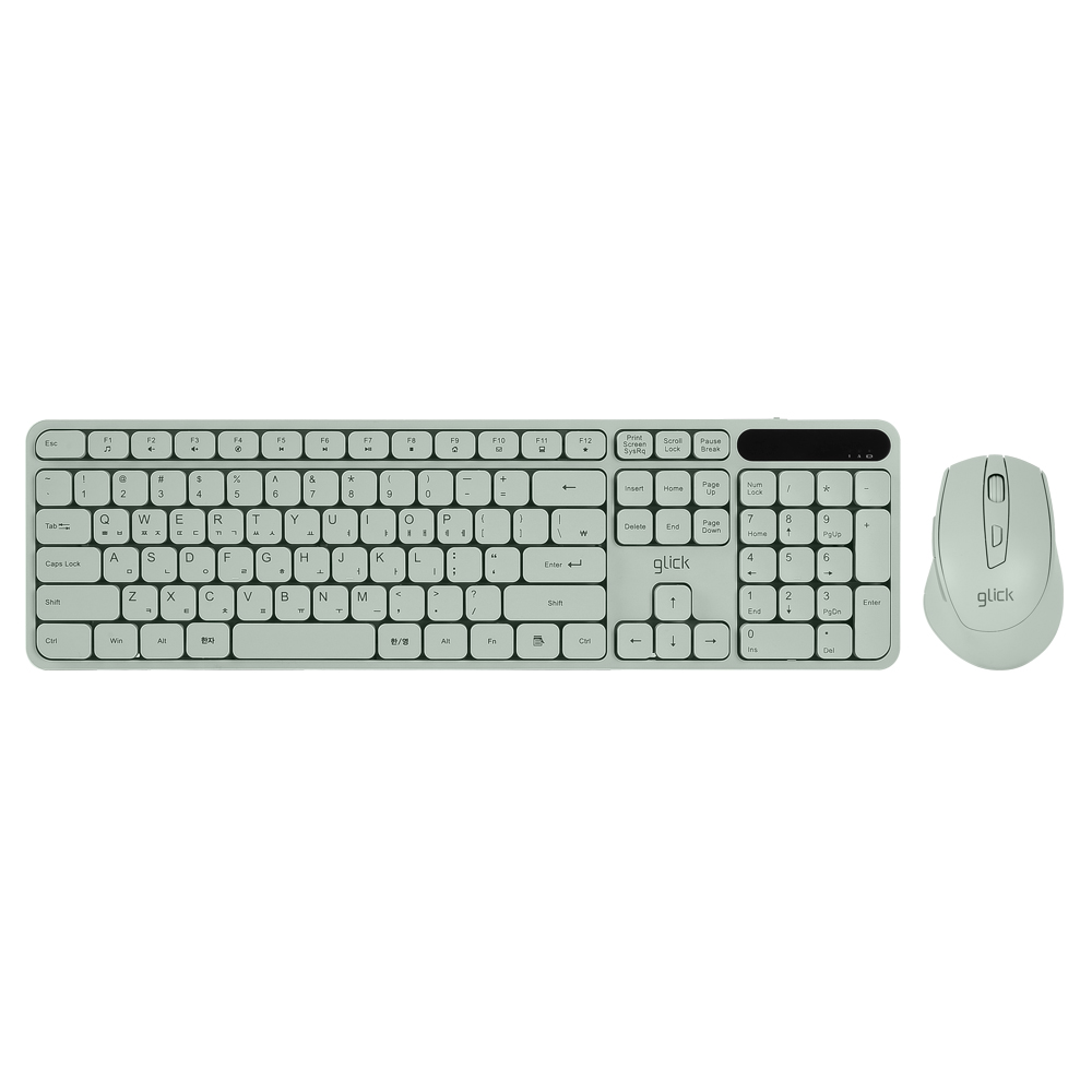 오피스프로 WMK70 사일런스L 무소음 인체공학 무선 키보드 마우스 세트 그린, 멤브레인 - 상품 이미지