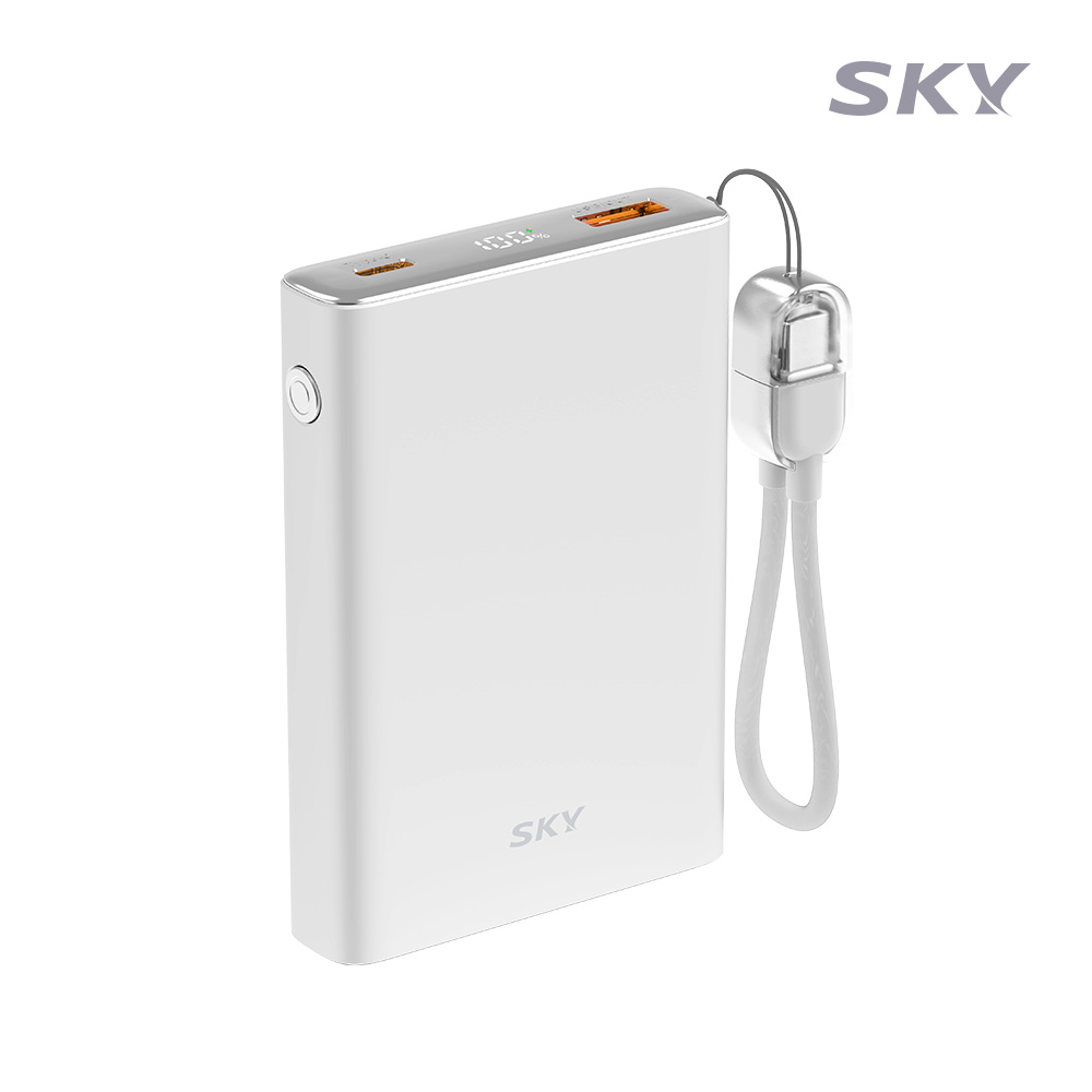 스카이 필 솔리드 반고체 세이프 10000mAh 22.5W 보조배터리 실버 - 상품 이미지