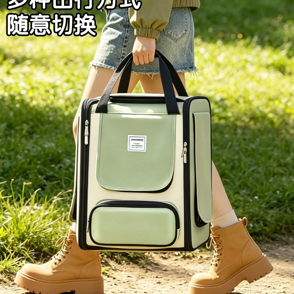 강아지 라이딩 가방 3면 통풍 고양이 가방 여름 강아지 이동가방 백팩 - 상세 이미지 3