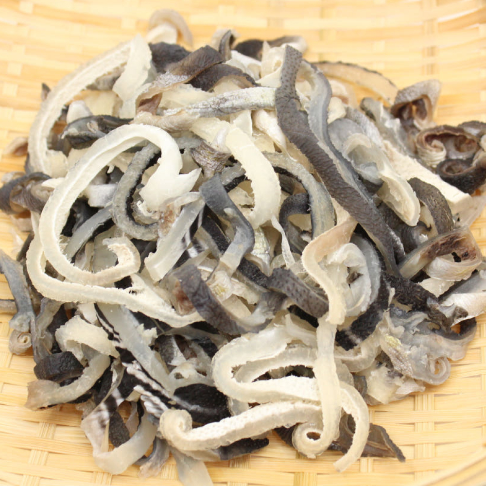 미다지 국내가공 냉동 손질 복어피 세절한 껍질 벌크 500g  무침 반찬 횟집스끼다시 - 상품 이미지