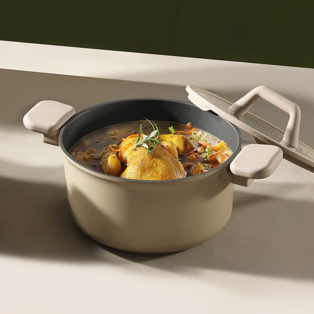 까로떼 코지프로 통5중 티타늄코팅 인덕션 냄비 전골 찌개 26cm, 양수냄비 - 상품 이미지