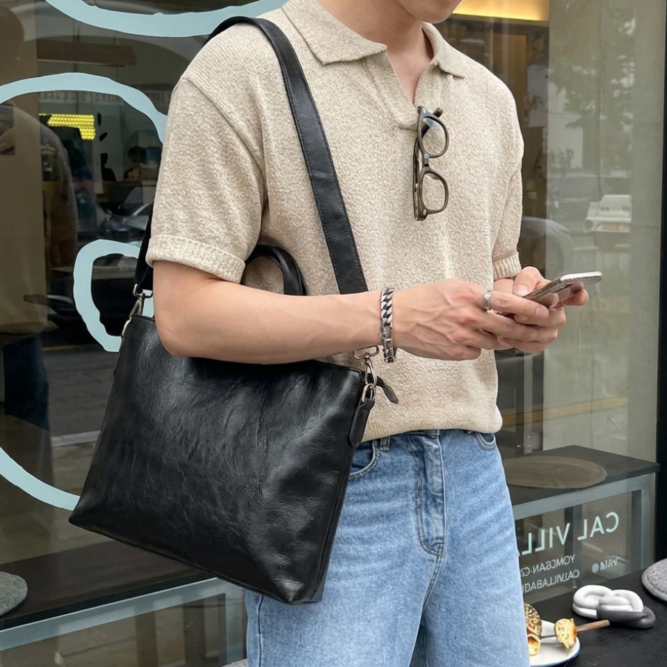 제이바바 가죽 서류가방 노트북 크로스백 사무용 직장인 출근 정장 가방 이미지 7